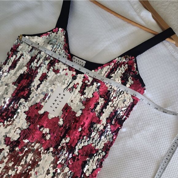 Tanya Taylor Becca Dress in Hot Pink sequins - Picture 11 of 16